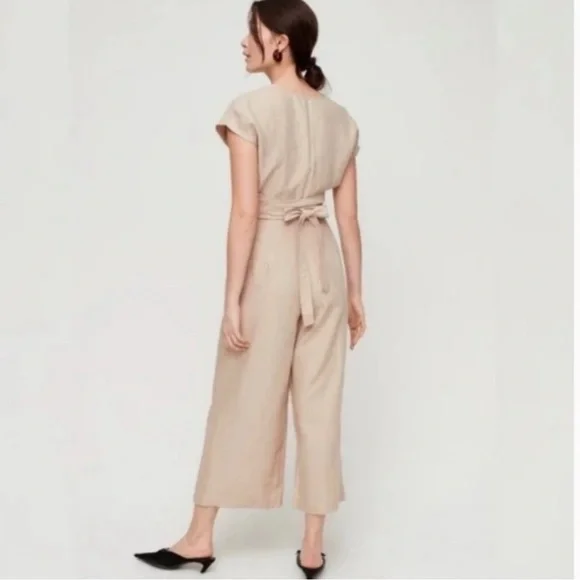 ARITZIA Wilfred Cairo Brax Linen Jumpsuit US 0 - Picture 4 of 11